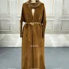 Abaya Ramadan 2025 pour les femmes de luxe décontracté élégant à manches longues manteau robes mode femme soirée Cardigan Eid Abaya Gate
