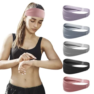 Femmes sport bandeaux séchage rapide 1PC anti-dérapant évacuation de l&rsquo;humidité entraînement bandeau Fitness course bandeau cyclisme Yoga bandeau