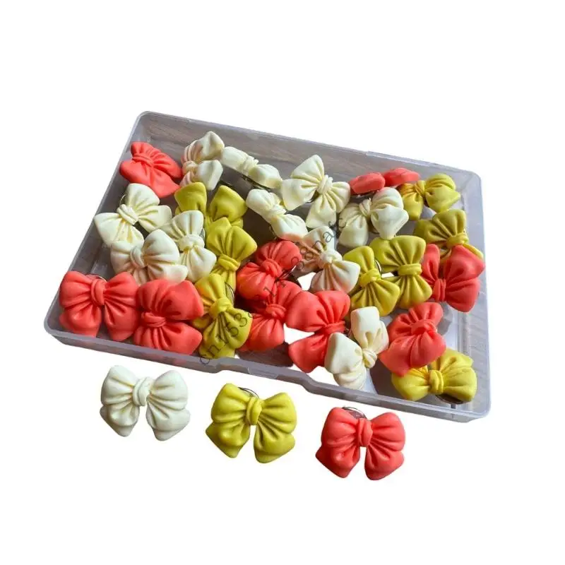 Punaises décoratives colorées à thème nœud papillon, 50 pièces, pour tableaux d'affichage, fournitures pour