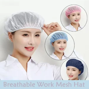 Chapeau de Travail en Maille Respirante, Filets à Cheveux, Casquette de Service Sanitaire, Vêtements de Travail, Cuisson, Casquette Hygiénique, Cantine, Vente en Gros