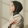 mode musulman hijab casquettes solide sous écharpe femmes voile modal coton hijab musulman écharpe turbans tête femmes hijabs chapeau islamique