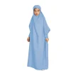 ramadan eid enfants musulmans filles abaya dubaï solide longue caftan abaya enfant robe de prière turquie islam jilbab robe vêtements pour cadeau