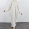 Sweat Abaya Robe longue musulmane plaine décontractée Abayas pour femmes dubaï vêtements traditionnels turquie vêtements islamiques caftan Hijab Robe