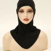 hijab à couverture complète pour femmes musulmanes, foulard croisé, turban, chapeau islamique, vente en gros