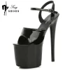 beige femmes chaussures 20cm talon noir sexy super haut pôle danse fête talons hauts 8 pouces sandales plate forme grande taille chaussures de mariage