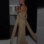 Robe longue drapée sans bretelles scintillante, Sexy, Maxi, élégante, épaules dénudées, sans manches, dos nu, froncée, Robe de soirée en boîte de nuit