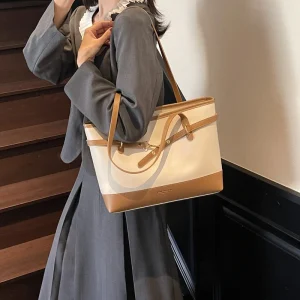 Sac à main en cuir pour femmes, fourre-tout de luxe élégant, fourre-tout de styliste, sac à bandoulière pour Style quotidien tendance