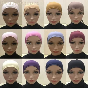 Casquette Hijab intérieure en coton musulman, Couverture complète, chapeau islamique, sous-écharpe, Bonnet en os, foulards turcs, couvre-chef musulman