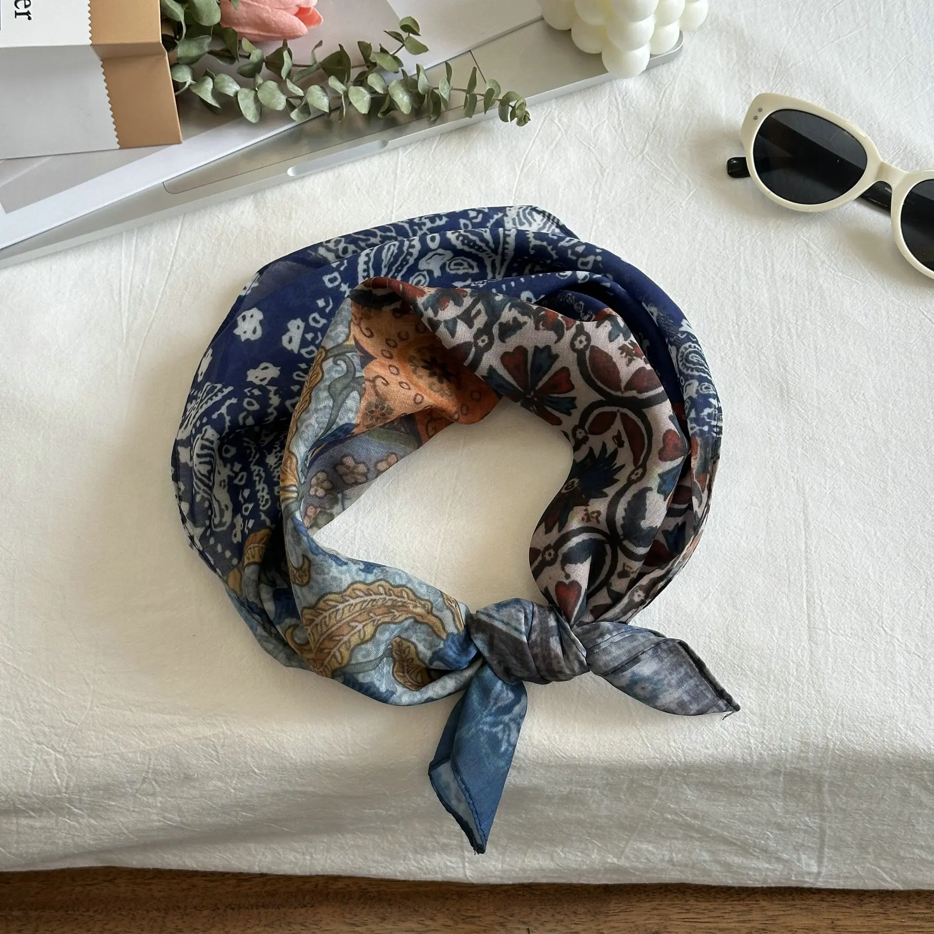 haute qualité nouvelle mode marque de luxe foulard carré en soie femmes satin cou cravate femme cheveux bandana foulard châle enveloppement hijab