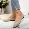 chaussures pour femmes bout pointu chaussures plates couleur unie tricoté femmes mocassins respirant sans lacet chaussures concepteur peu profond chaussures décontractées