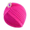nouvelles femmes perles noeud torsion turban bandeaux casquette instantanée hijab avec casquette chapeaux décontracté streetwear femme musulman indien chapeau