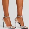 sandales à talons aiguilles à bout ouvert pour femmes, sexy, élégantes, de fête, creuses, catwalk, nouvelle boucle de couleur unie, sandales romaines décontractées, été