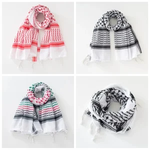 137*137CM adulte hommes arabe foulard coton Keffiyeh arabe écharpe Jacquard musulman Hijab arabe Costume accessoires