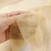 tissu en mousseline de soie brillant, champagne transparent, revêtement métallique doré, robe de soirée, chemisier, jupe en gaze hanfu, textile de luxe pour bricolage, été 2025