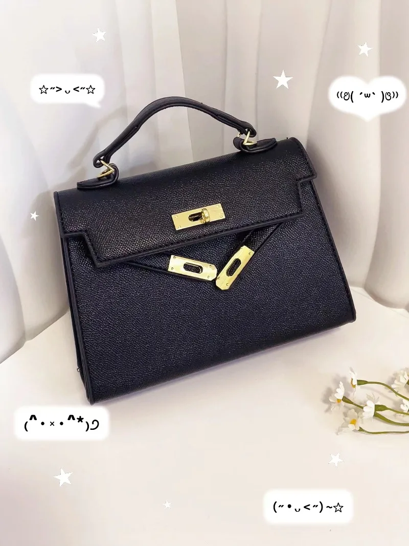 Sac messager en cuir élégant pour dames, sac à main à bandoulière de luxe de styliste, fourre-tout classique de marque populaire