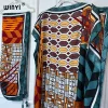 winyi abaya pour femmes musulmanes, robe africaine dubaï, col ras du cou, kaftan imprimé, robe maxi élégante