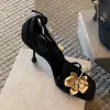 2025 nouvelles dames sandales d'été solide femmes fleur chaussures décontractées élégantes robe talon super haut anti dérapant chaussures élégantes