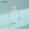 bagues de mariage en argent s925 plaqué or blanc 18 carats pour femme, bague moissanite 1 carat, coupe diamant, bijoux boutique, 03/wear