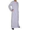 robe abaya musulmane décontractée pour hommes, col rond du moyen orient, écharpe de sauna blanche, bande de sauna, vêtements islamiques, nouveau, 2024