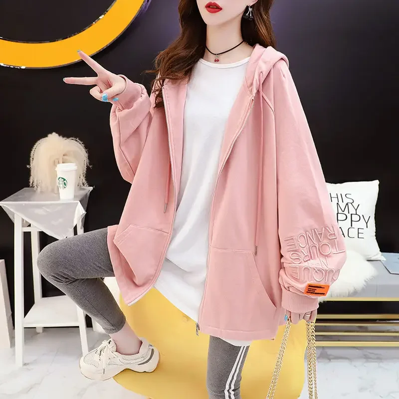 Veste à capuche brodée pour femme, style coréen, mode féminine, offres vintage bon marché, nouveaux produits, décontracté, élégant, excellent, 2025