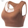 soutien gorge de sport push up antichoc de grande taille, en maille respirante, séchage rapide, pour yoga et fitness