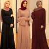 Abayas musulmanes pour femmes, Kaftan classique noir vert, robes Hijab, vêtements islamiques, Robe modeste, Robe de prière Eid
