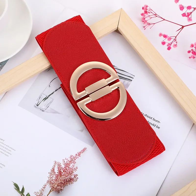 Ceinture de Styliste en Tricot pour Femme, Paire Or, Noir, artificiel astique, Large, Blanc, Rouge, Bonne Qualité