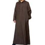 Abaya Longue à Capuche pour Homme Musulman, Kaftan de Loisirs en Coton, Jubba pour Adultes, Thobe, Tunique Islamique, Robe Arabe Saoudien, Kamis zones me