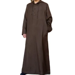 Abaya Longue à Capuche pour Homme Musulman, Kaftan de Loisirs en Coton, Jubba pour Adultes, Thobe, Tunique Islamique, Robe Arabe Saoudien, Kamis zones me