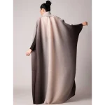 Abaya Robe grande taille pour femme Robe islamique formelle modeste Miyake plissée grand cardigan extensible pour les festivals traditionnels de l&rsquo;Eid