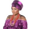 brillant déjà fait turban casquette femmes musulman hijab bonnet africain auto gele couvre chef nigeria mariage casque fête chapeau bandeau
