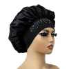 nouveau femmes satin strass chapeau de couchage soins des cheveux salon maquillage bandeau musulman hijab tête couverture bonnet bonnet de douche accessoires