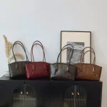 Sac à main femme en cuir imprimé prairie plaisissant Paris banlieue Vintage spacieux aspect quotidien ​