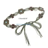 ceinture taille à nouer soi même pour femmes, ceinture robe tressée ethnique avec glands perles, 573b