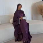 Femmes musulmanes Kimono Cardigan diamants ouvert Abaya robes écharpe longue Robe dubaï turquie Robe vêtements islamiques Marocain Eid Ramadan