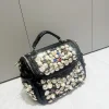 sac à main fait main pour femme, sacs à main et sac à main de luxe pour femme, sac à bandoulière messenger, seau noir décontracté, nouveau designer