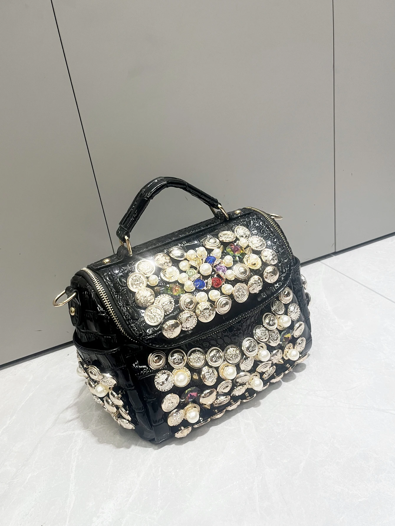 sac à main fait main pour femme, sacs à main et sac à main de luxe pour femme, sac à bandoulière messenger, seau noir décontracté, nouveau designer