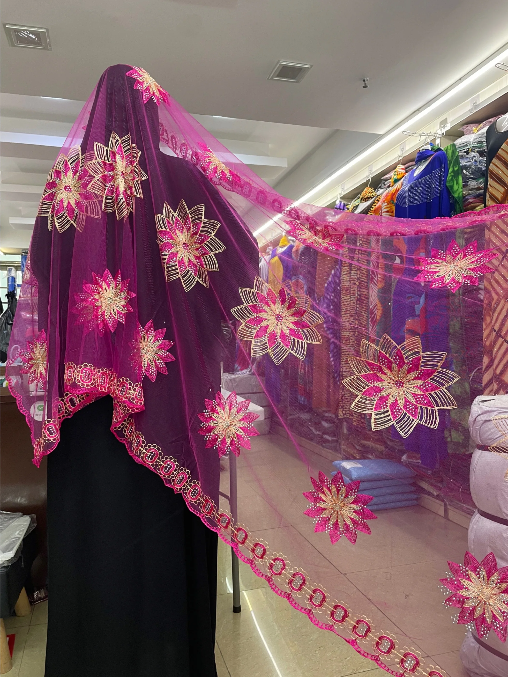 Écharpe musulmane en filet Hijab Pashmina pour femmes africaines, offre spéciale à durée limitée, dubaï, prix de gros, 2024