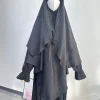 femmes musulmanes longue hijab khimar double couche islamique dubaï hijabs foulards turban arabe dames coiffure ramadan longue foulard
