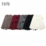 BSAY – Cardigan tricoté pour femmes, mode automne hiver, nouveau Style cape, pull court, vêtements d&rsquo;extérieur Chic, manteau en tricot, 2024