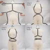 harnais de corps en cuir pu à bretelles réglables, soutien gorge rétro pour femmes, corset de bondage, ceinture de taille gothique, jarretelles de décoration