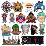 Épingles à revers une pièce de dessin animé japonais pour sac à dos, broches en émail pour hommes et femmes, Badges de porte-documents Cool, accessoires de bijoux