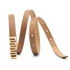 ceinture vintage de haute qualité pour femme, fine, environnement, serrure dorée, robe jean, pull, nouvelle mode