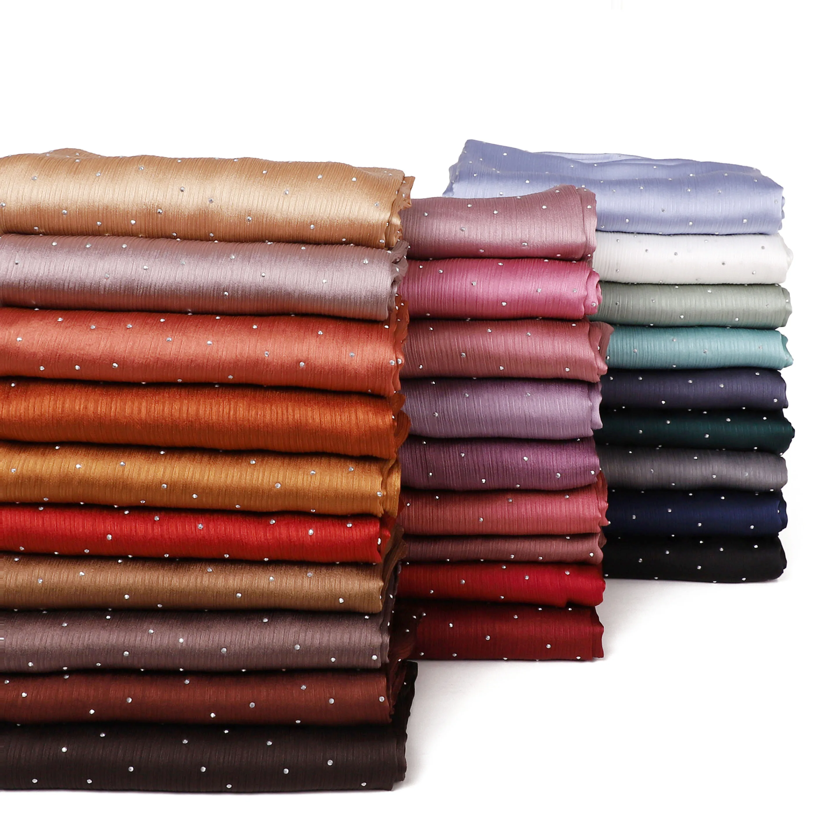 Longue écharpe en satin froissé brillant pour femme, écharpes d'été douces, écharpe de sauna déformable, hijab musulman en biscuits, châle rond lisse
