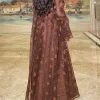 femmes musulmanes abaya robe 2 pièces ensemble manches évasées dentelle paillettes satin marocain caftan robe musulman ensembles cadigan tenue costumes