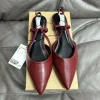 chaussures plates pointues pour femmes, robe élégante, slingbacks, peu profondes, grande taille, confortables, luxe, dames, mode de créateur, automne, 2024