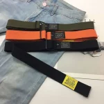Ceinture tressée en nylon, double anneau, sangle en toile, simple et polyvalente, design de luxe décontracté