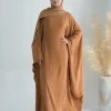 ensemble abaya en coton et lin pour ramadan eid, tiens imar, ensembles musulmans de dubaï, robe hijab, caftan marocain, vêtements éducatifs pour femmes
