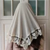 triangle floral femmes voiles catholiques pour masse église couvrant la tête vintage chapelle brodée dentelle soie mousseline de soie