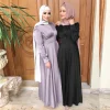 abayas musulmanes pour femmes, caftan violet vert, robes marocaines, vêtements du moyen orient, manches longues, vêtements solides